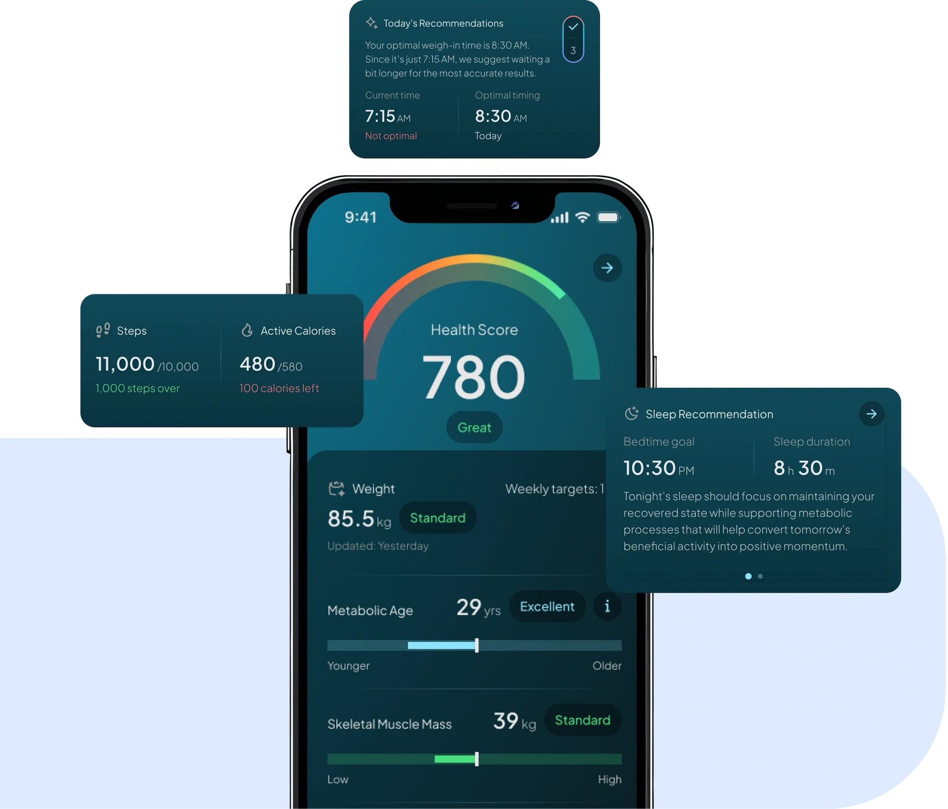 Hume health app progress tracking